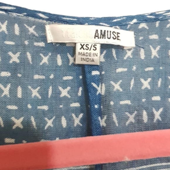 Amuse Society Evermore Blue Kimono Cardigan Swim Coverup Boho Kimono XS/S - Picture 4 of 11